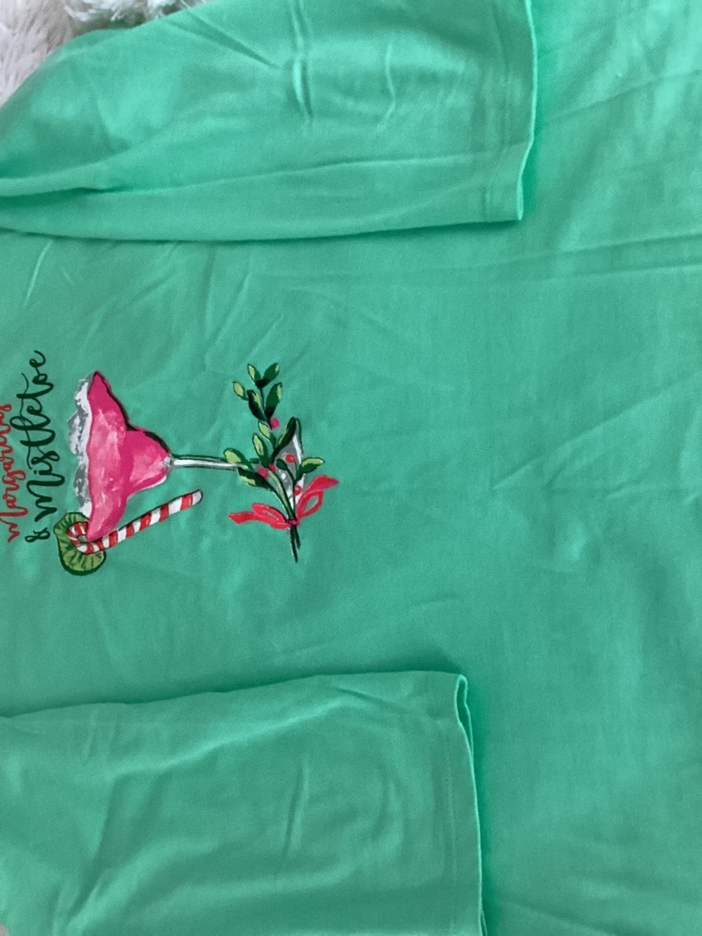 Margaritas Mistletoe Long Sleeve Tee shirt